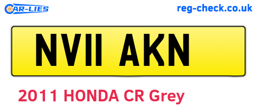 NV11AKN are the vehicle registration plates.
