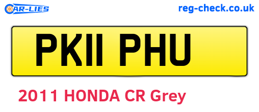 PK11PHU are the vehicle registration plates.