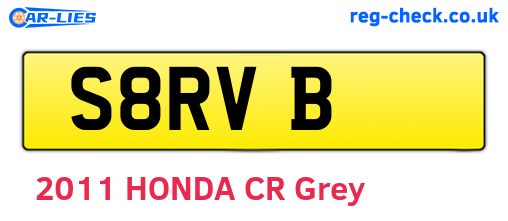 S8RVB are the vehicle registration plates.