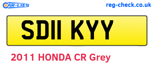 SD11KYY are the vehicle registration plates.