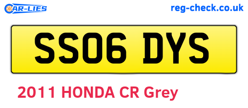 SS06DYS are the vehicle registration plates.