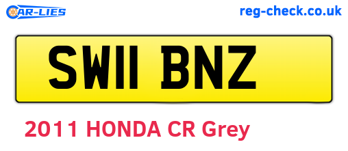 SW11BNZ are the vehicle registration plates.