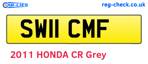 SW11CMF are the vehicle registration plates.