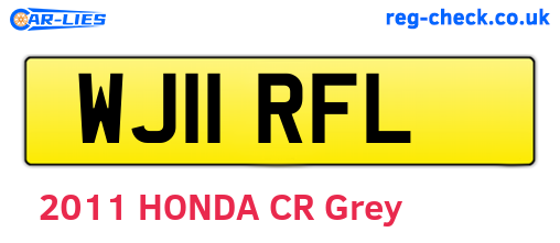 WJ11RFL are the vehicle registration plates.