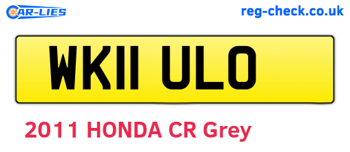 WK11ULO are the vehicle registration plates.