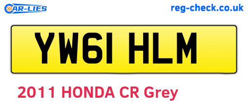 YW61HLM are the vehicle registration plates.