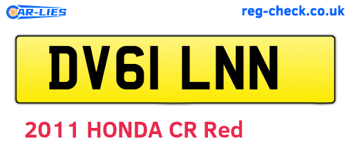 DV61LNN are the vehicle registration plates.