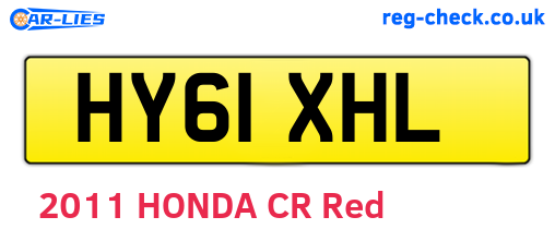 HY61XHL are the vehicle registration plates.