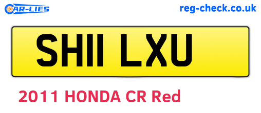 SH11LXU are the vehicle registration plates.