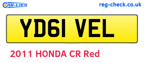 YD61VEL are the vehicle registration plates.