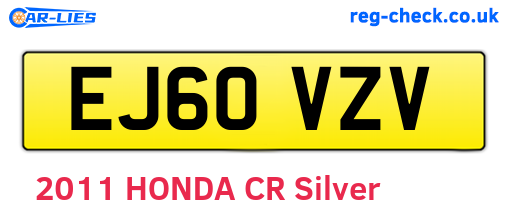 EJ60VZV are the vehicle registration plates.