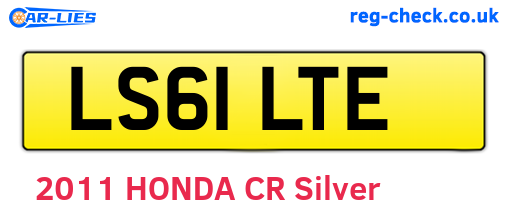 LS61LTE are the vehicle registration plates.