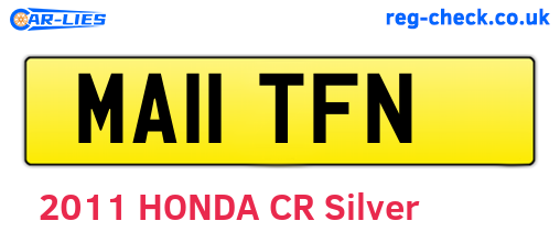 MA11TFN are the vehicle registration plates.