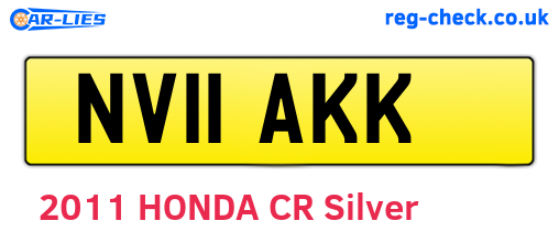 NV11AKK are the vehicle registration plates.