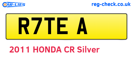R7TEA are the vehicle registration plates.