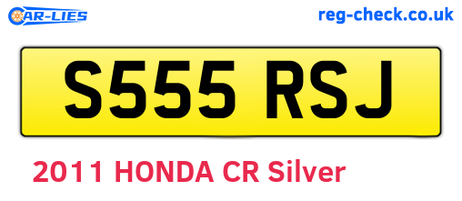 S555RSJ are the vehicle registration plates.