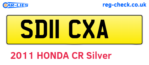 SD11CXA are the vehicle registration plates.