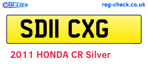 SD11CXG are the vehicle registration plates.