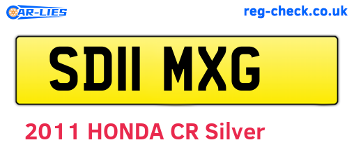SD11MXG are the vehicle registration plates.