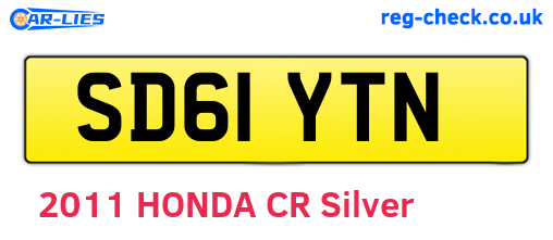 SD61YTN are the vehicle registration plates.