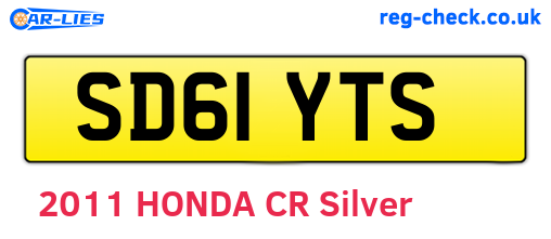 SD61YTS are the vehicle registration plates.