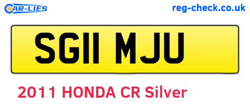 SG11MJU are the vehicle registration plates.