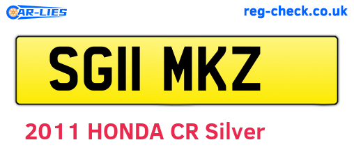 SG11MKZ are the vehicle registration plates.