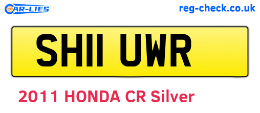 SH11UWR are the vehicle registration plates.