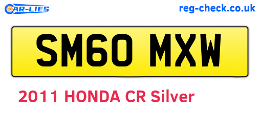 SM60MXW are the vehicle registration plates.