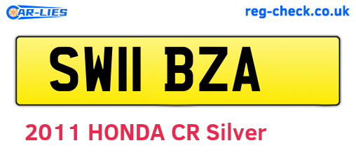 SW11BZA are the vehicle registration plates.