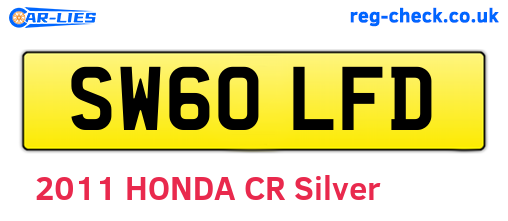 SW60LFD are the vehicle registration plates.