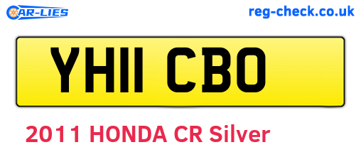 YH11CBO are the vehicle registration plates.
