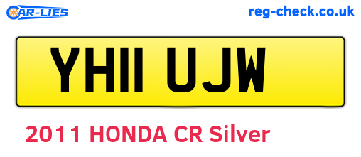 YH11UJW are the vehicle registration plates.