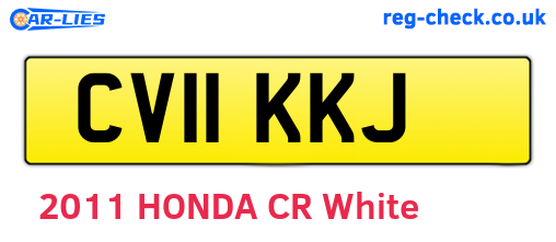 CV11KKJ are the vehicle registration plates.