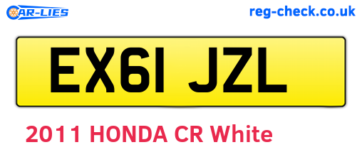 EX61JZL are the vehicle registration plates.