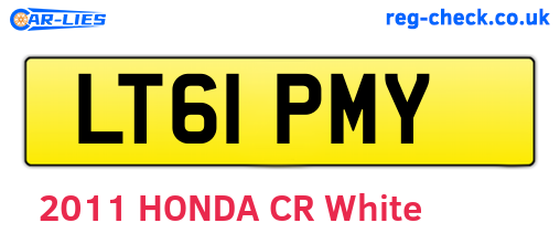 LT61PMY are the vehicle registration plates.