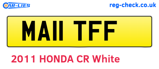 MA11TFF are the vehicle registration plates.