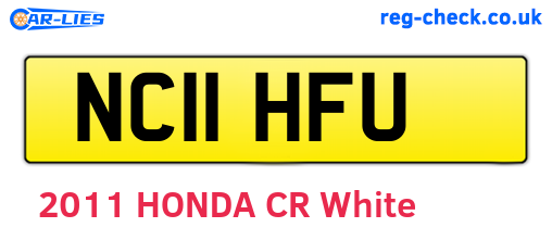 NC11HFU are the vehicle registration plates.