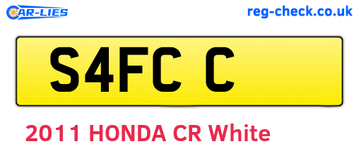 S4FCC are the vehicle registration plates.