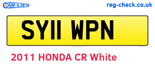 SY11WPN are the vehicle registration plates.