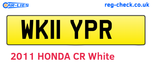 WK11YPR are the vehicle registration plates.
