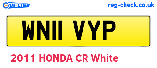 WN11VYP are the vehicle registration plates.
