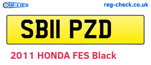 SB11PZD are the vehicle registration plates.