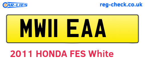 MW11EAA are the vehicle registration plates.