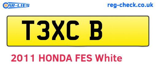 T3XCB are the vehicle registration plates.