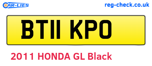 BT11KPO are the vehicle registration plates.
