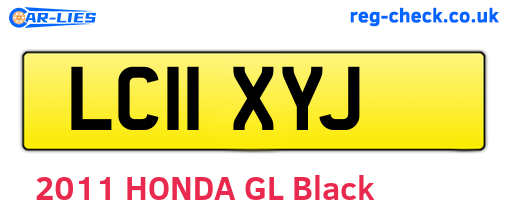 LC11XYJ are the vehicle registration plates.