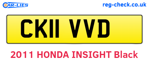 CK11VVD are the vehicle registration plates.