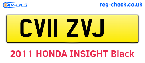 CV11ZVJ are the vehicle registration plates.