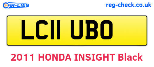LC11UBO are the vehicle registration plates.